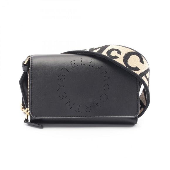 STELLA MCCARTNEY Black Leather Shoulder Bag - Picture 1 of 10